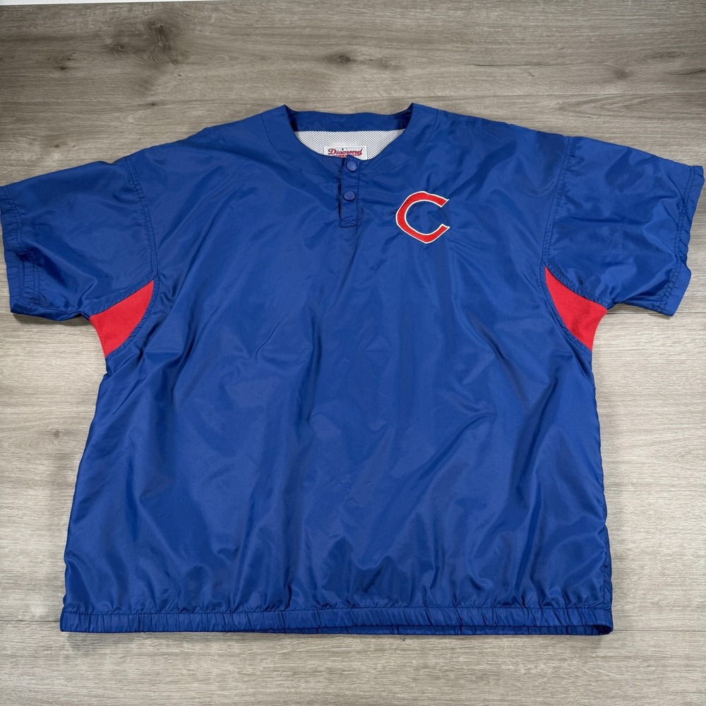 Vintage Starter Chicago Cubs Pullover Jacket Mens Large Diamond Collection